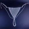 Sexy Diamond chain thong (silver)